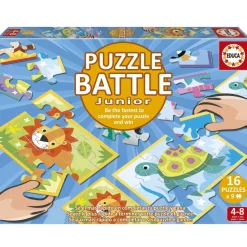 PUZZLE BATTLE 16 x 9 pièces : ANIMAUX - Educa