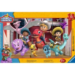Puzzle cadre 15 pièces : Dino Ranch : En route avec les Dino Rangers ! - Ravensburger