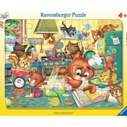 Puzzle cadre 48 pièces : Les chatons en folie - Ravensburger