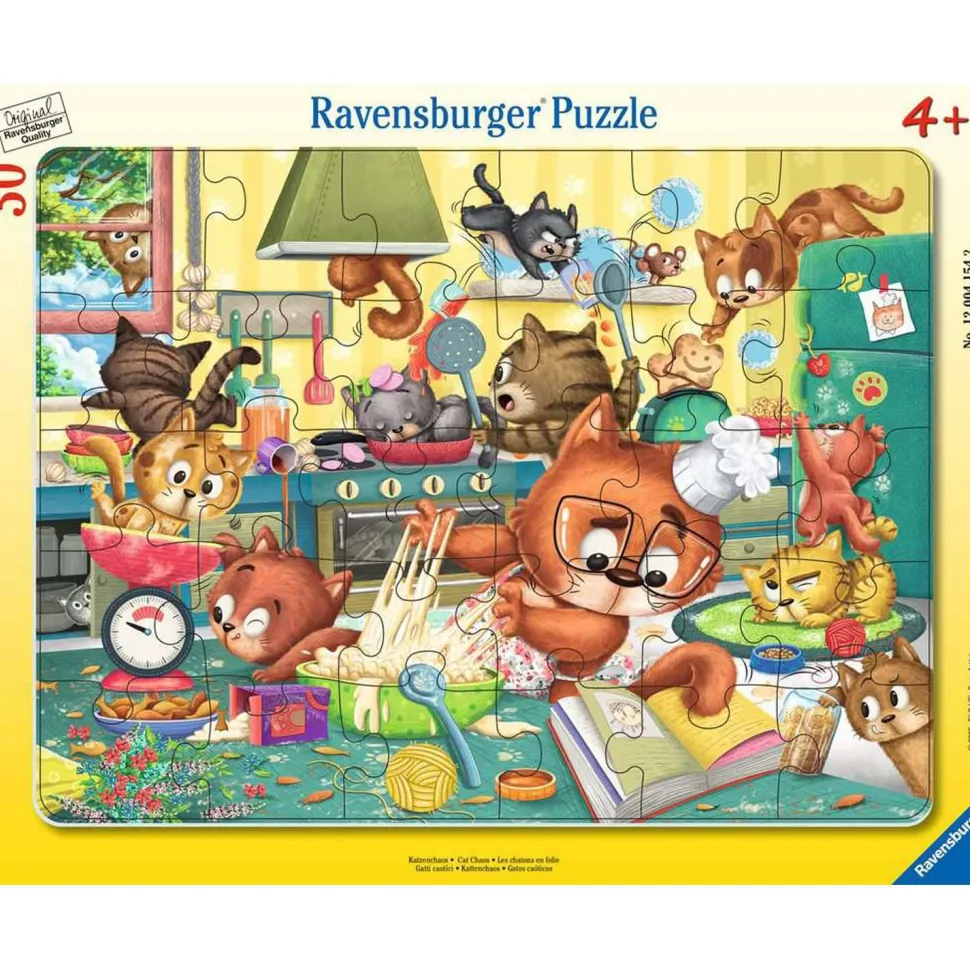 Puzzle cadre 48 pièces : Les chatons en folie - Ravensburger