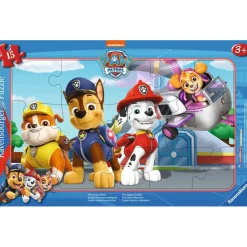 Puzzle cadre 15 pièces : Pat'Patrouille : Quatre sauveteurs courageux - Ravensburger