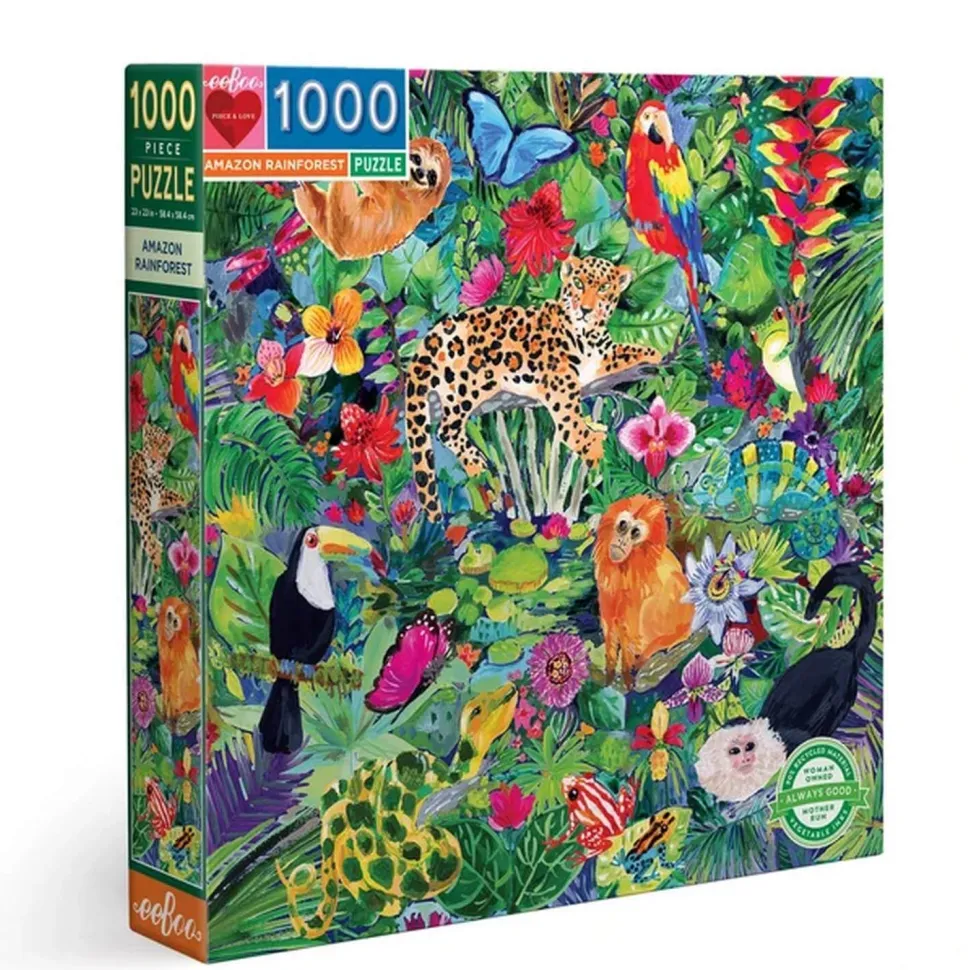 Puzzle carré 1000 pièces : La forêt Amazonienne - Eeboo