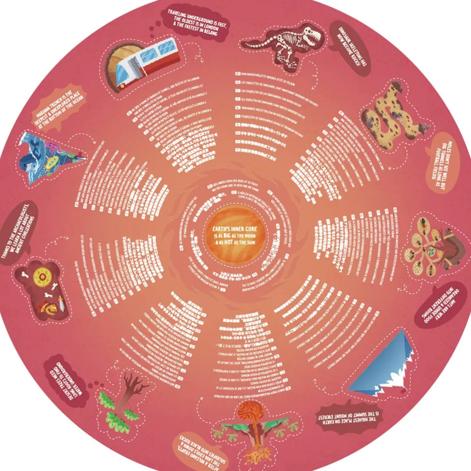 Puzzle circulaire lumineux 36 pièces : centre de la Terre - Hape