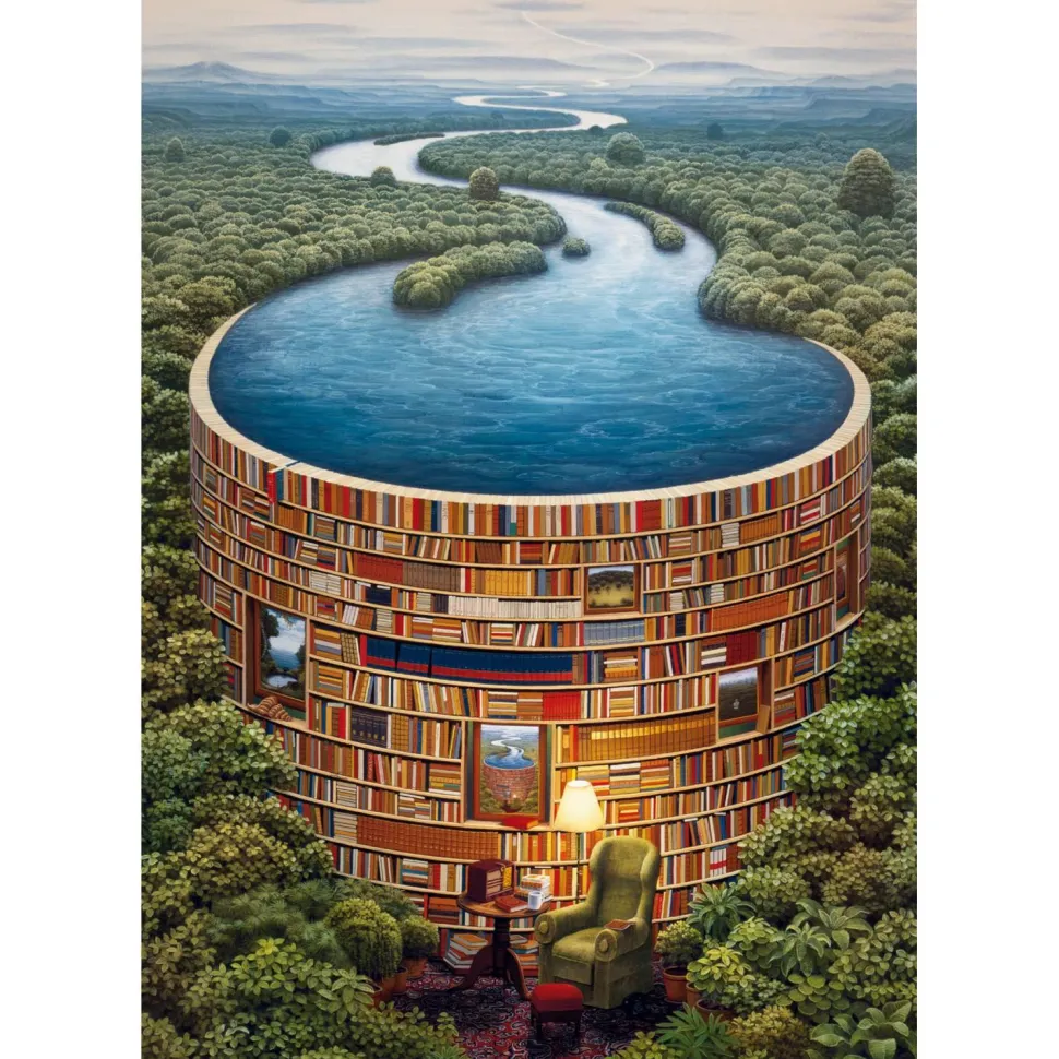 Puzzle Compact 1000 pièces : Bibliodame - Clementoni