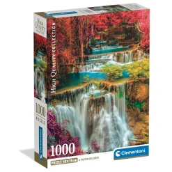 Puzzle Compact 1000 pièces : Chutes d'eau colorées de Thaïlande - Clementoni