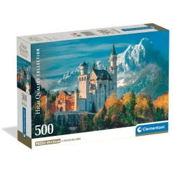 Puzzle Compact 500 pièces : Château de Neuschwanstein - Clementoni