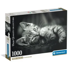 Puzzle Compact 1000 pièces : Chaton - Clementoni