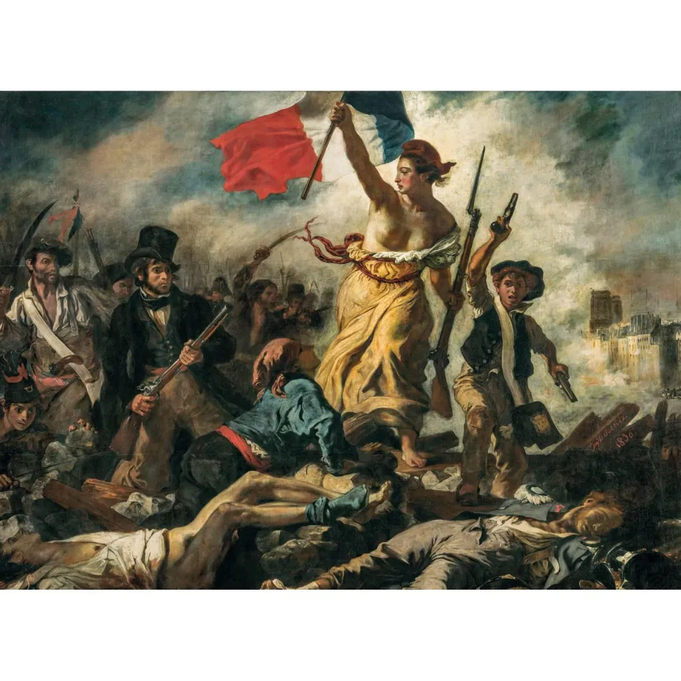 Puzzle Compact 1000 pièces : Delacroix - Liberty Leadring People - Clementoni
