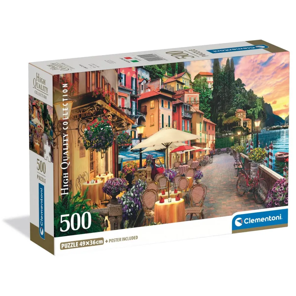 Puzzle Compact 500 pièces : Lac de Côme - Clementoni