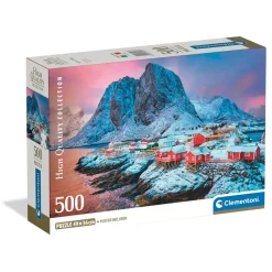 Puzzle Compact 500 pièces : Le village de Hamnoy - Clementoni