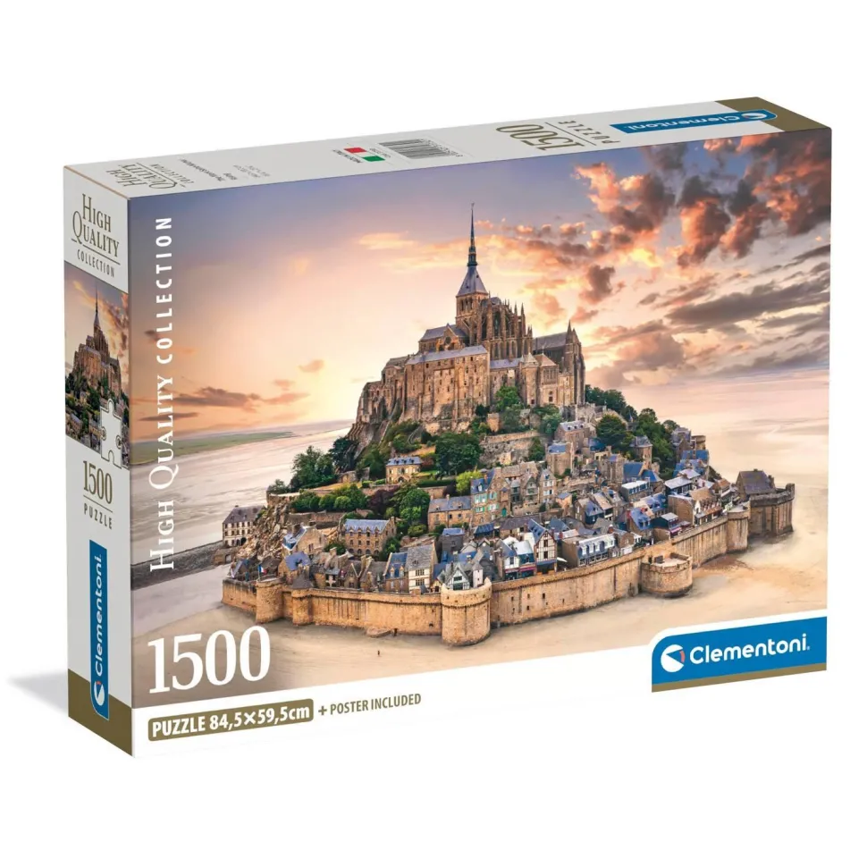 Puzzle Compact 1500 pièces : Le Mont Saint : Michel - Clementoni