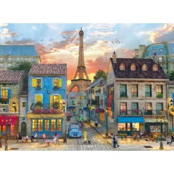 Puzzle Compact 1000 pièces : Les rues de Paris - Clementoni