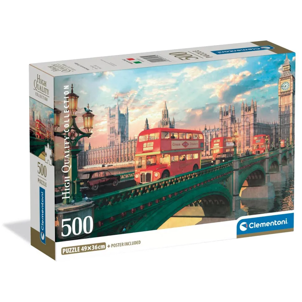 Puzzle Compact 500 pièces : Le Pont de Westminster - Clementoni