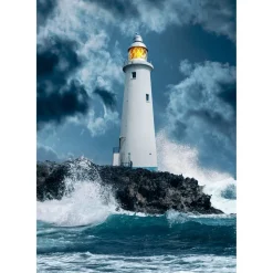 Puzzle Compact 1000 pièces : Phare dans la tempête - Clementoni