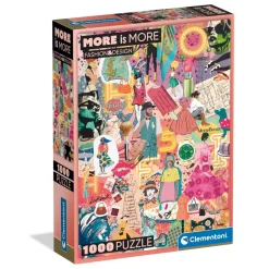 Puzzle Compact 1000 pièces : Plus c'est plus : Mode & Design - Clementoni