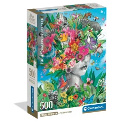 Puzzle Compact 500 pièces : Tête dans la Jungle - Clementoni