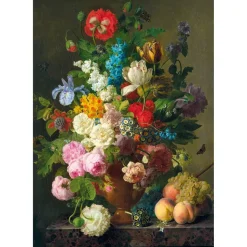 Puzzle Compact 1000 pièces : Van Dael - Bol de fleurs - Clementoni