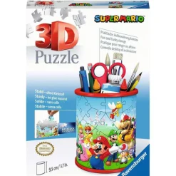 Puzzle 3D - 54 pièces : Pot à crayons : Super Mario - Ravensburger