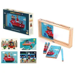 Puzzle 4D : Les transports - Vilac