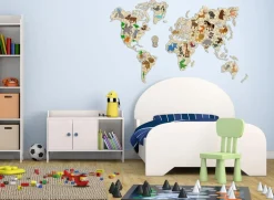 Puzzle 3D : WORLD MAP ANIMALS XL - Wooden City