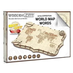 Puzzle 3D : World Map Expedition Series Wo - Wooden City