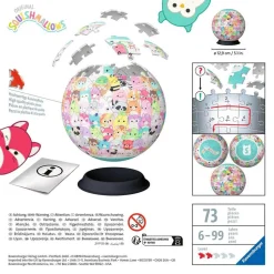 Puzzle 3D Ball 72 pièces : Squishmallows - Ravensburger