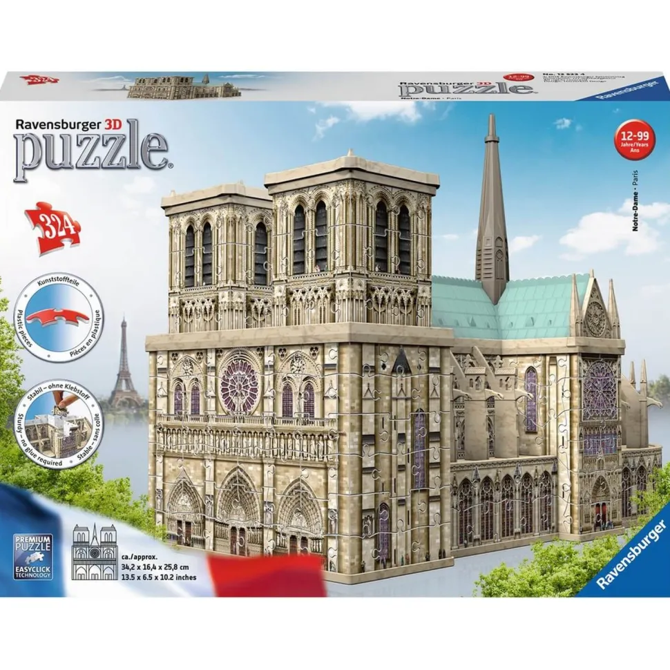 Puzzle 3D de 324 pièces : Notre-Dame de Paris - Ravensburger