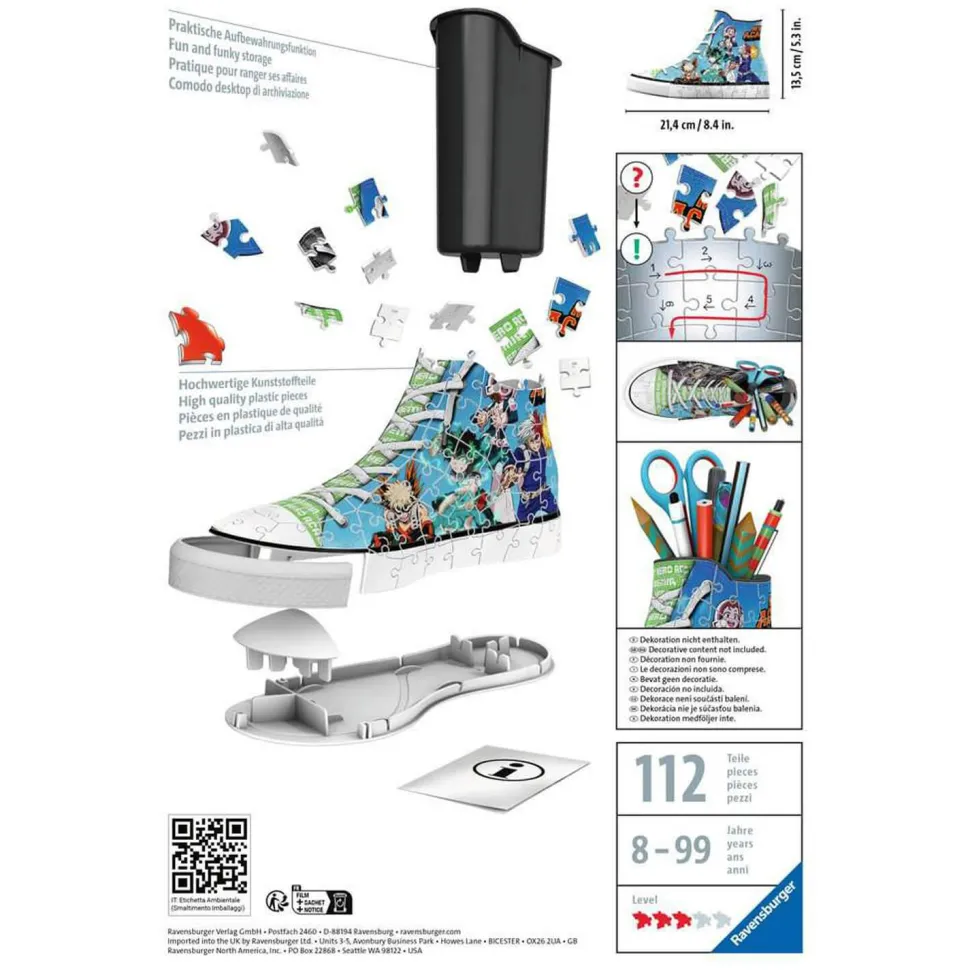 Puzzle 3D Sneaker 108 pièces : My Hero Academia - Ravensburger