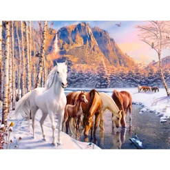 Puzzle de 180 pièces : La fonte hivernale - Castorland