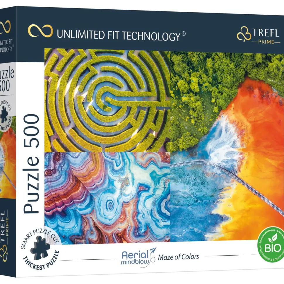 Puzzle de 500 pièces : Technologie Unlimited Fit : Labyrinthe de couleurs - Trefl Prime
