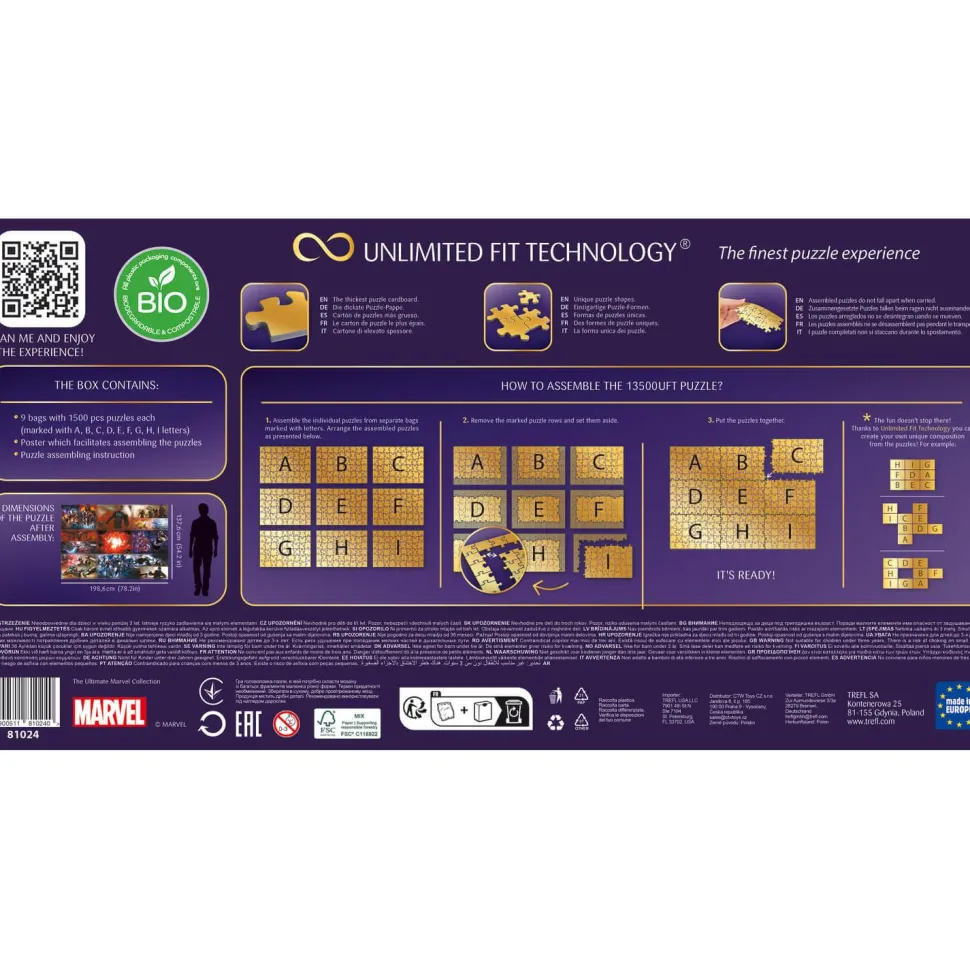 Puzzle de 13500 pièces : Unlimited Fit Technology : The Ultimate Marvel Collection - Trefl Prime