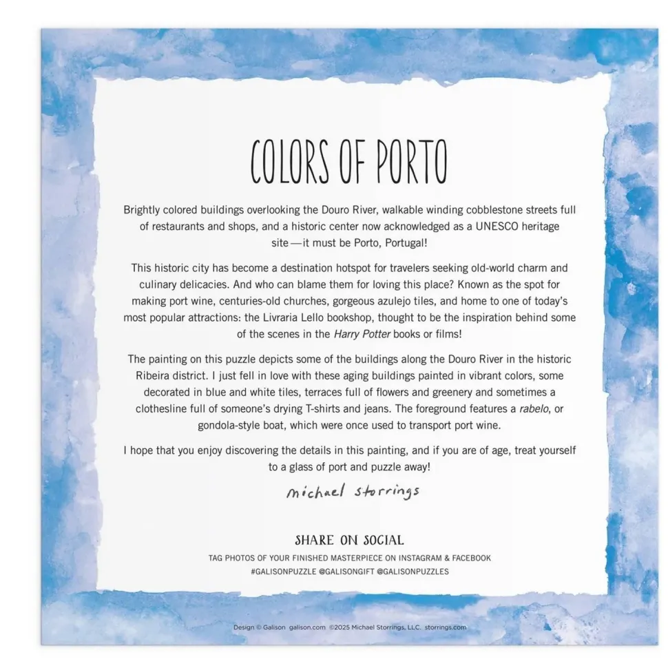 Puzzle de 500 pièces : Couleurs de Porto - Galison