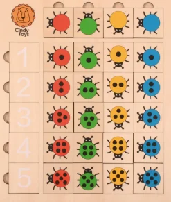 Puzzle de chiffres coccinelle - Eduplay