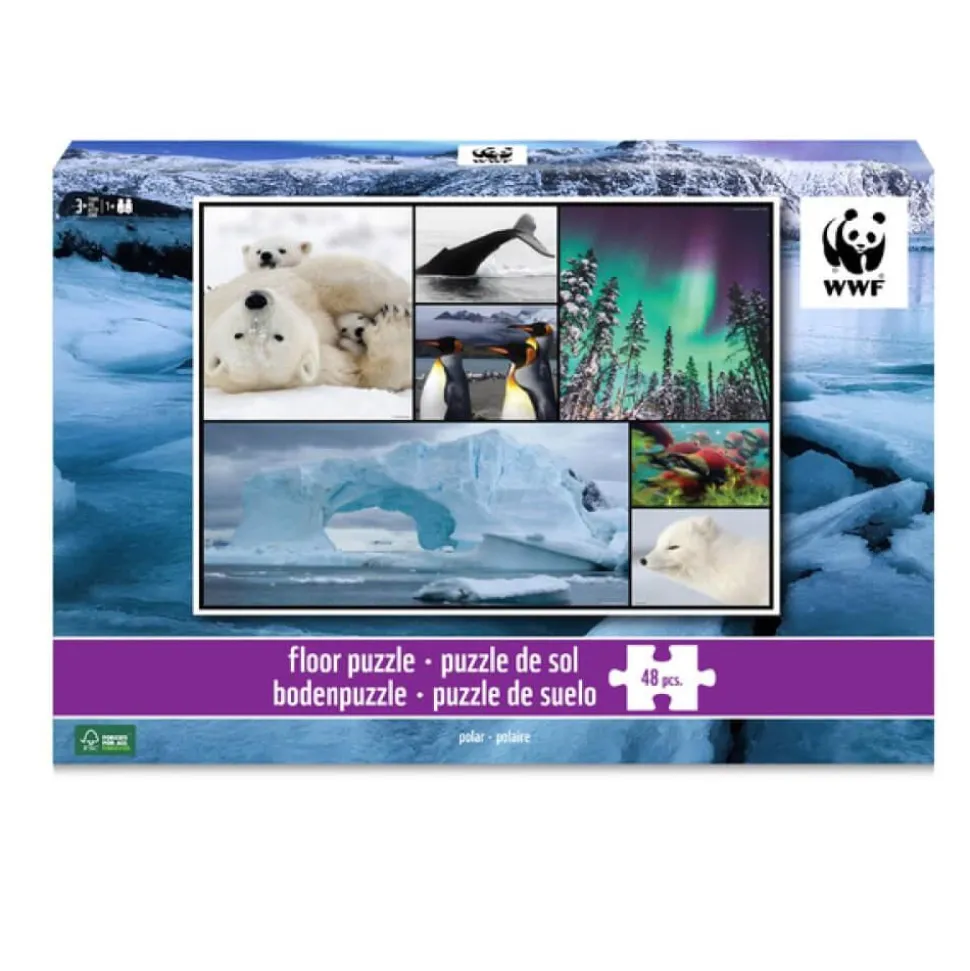 Puzzle de sol 48 pièces : Polaire - WWF