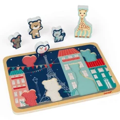 Puzzle d'encastrement 5 pièces Chunky : Sophie la Girafe - Janod