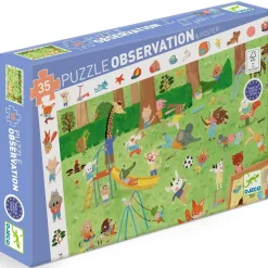 Puzzle d'Observation 35 Pièces : Le square des petits amis - Djeco