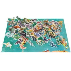 Puzzle éducatif géant 200 pièces : Les dinosaures - Janod