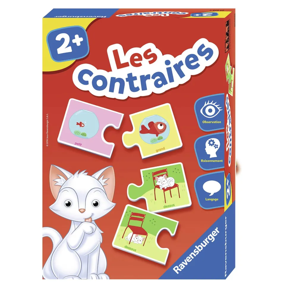 Puzzle duo : Les contraires - Ravensburger
