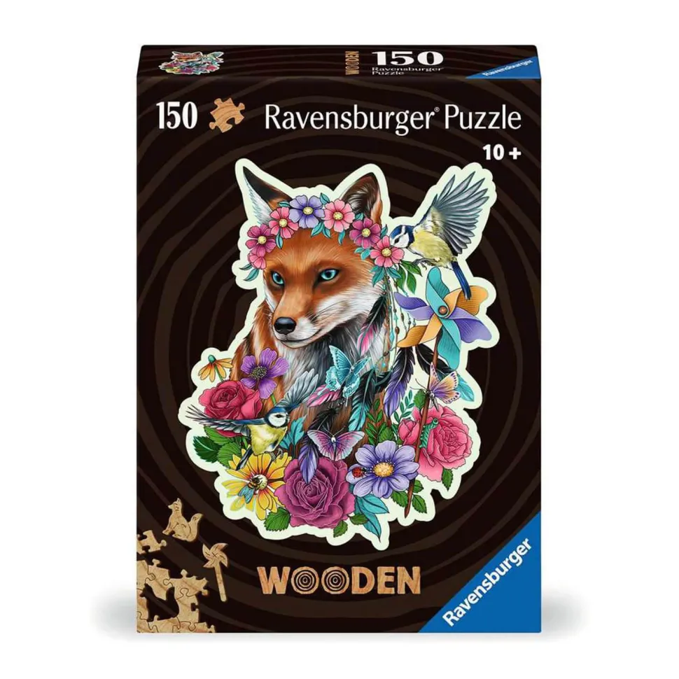 Puzzle en bois 150 pièces : Forme : Renard coloré - Ravensburger