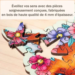 Puzzle en bois 150 pièces : Forme : Renard coloré - Ravensburger