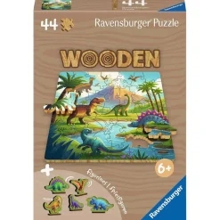 Puzzle en bois 44 pièces : Les dinosaures - Ravensburger