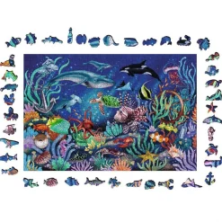 Puzzle en bois 500 pièces : Monde marin coloré - Ravensburger