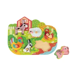 Puzzle Encastrement 6 pièces : Happy Farm - Janod