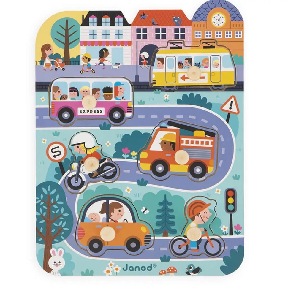 Puzzle Encastrement 6 pièces : city - Janod