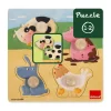 Puzzle encastrement en bois : Les animaux de la ferme - Diset