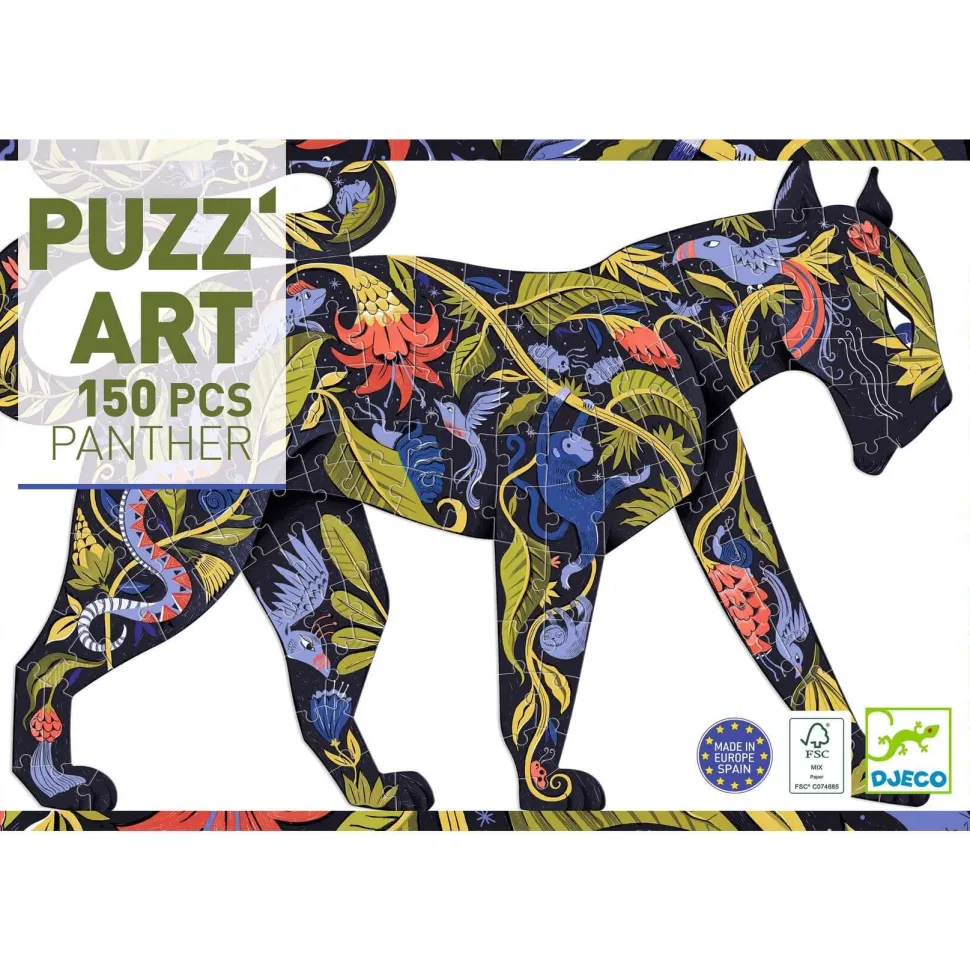 Puzzle forme 150 pièces : Puzz'art : Panther - Djeco