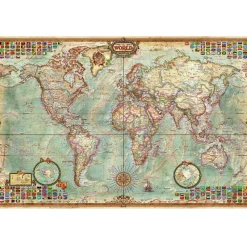 Puzzle minitiature 1000 pièces : Carte politique - Educa