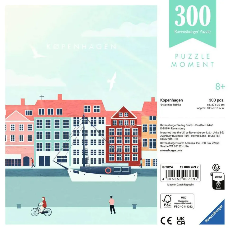 Puzzle Moment 300 pièces : Copenhague - Ravensburger