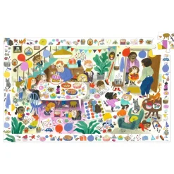 Puzzle observation 54 pièces - La fête d'anniversaire - Djeco