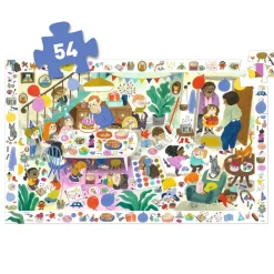 Puzzle observation 54 pièces - La fête d'anniversaire - Djeco